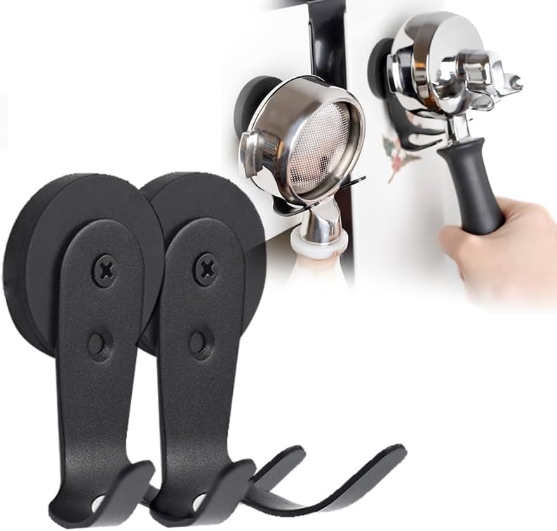 Ulirds 2-Pack Magnetic Portafilter&Tamper Holder,Espresso Accessories Organizer for Metal Wall Surface,Strong Magnet,Anti-Scratch,Space-Saving,Compatible with Ninja Luxe Cafe,Rancilio,Breville Coffee Machine - Image 1